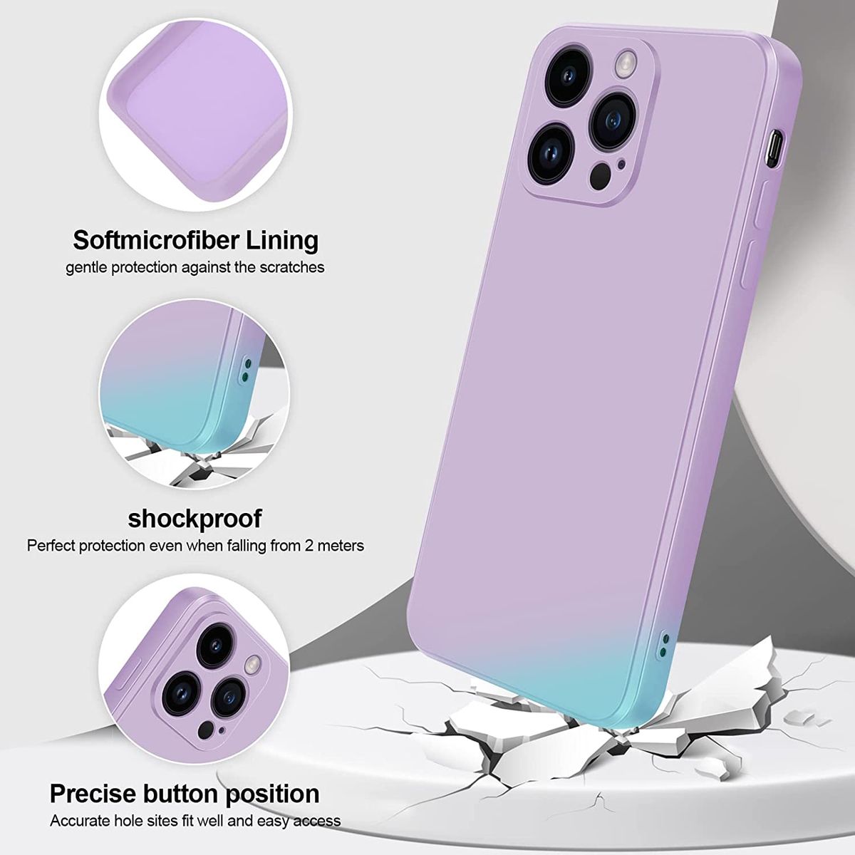 GENERICO - Carcasa para iPhone 14 Pro Silicona Antideslizante Suave