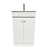 Vanitorio Mdf 50x40 Cm Blanco Con Loza P50 Y Grifería M-s