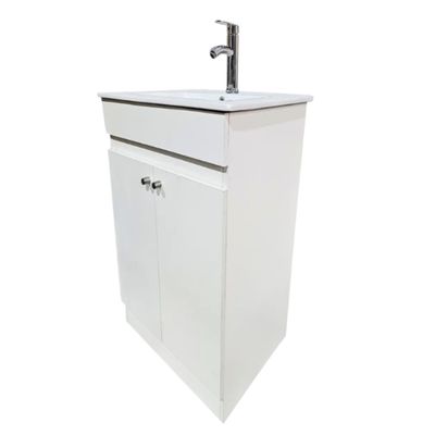 Imagen 2 del producto Vanitorio Mdf 50x40 Cm Blanco Con Loza P50 Y Grifería M-s