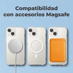 GENERICO - Carcasa para iPhone 15 MagSafe Transparente Reforzada