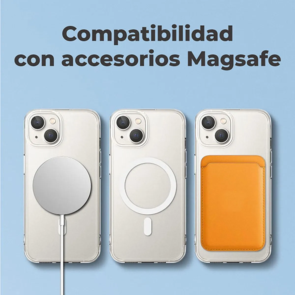 GENERICO - Carcasa para iPhone 15 MagSafe Transparente Reforzada