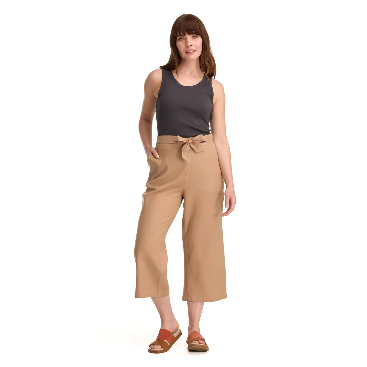 PANAMA JACK - Pantalón Lino Mujer Beige Panama Jack