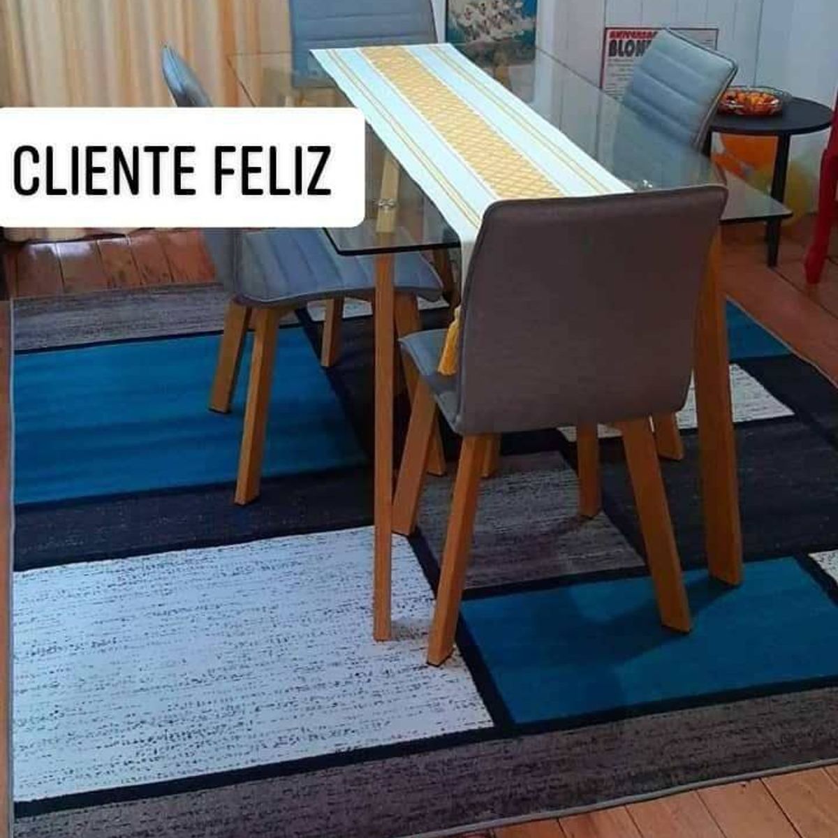 GENERICO - ALFOMBRA PARA LIVING  SIN PELOS CON HERMOSOS DISEÑOS EN 3D