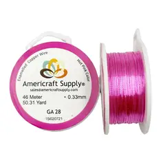 GENERICO - Alambre Para Bisutería Americraft Supply Calibre 28 Colores - Fucsia