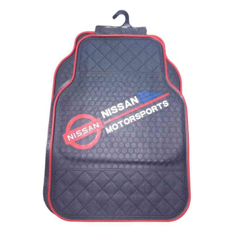 GENERICO - Set alfombras pisaderas goma Tunning autos camionetas y SUV
