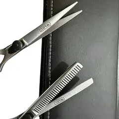 WAHL - Juego de Tijeras Profesional Filo Navaja Y Esculpidora 6 Plateada