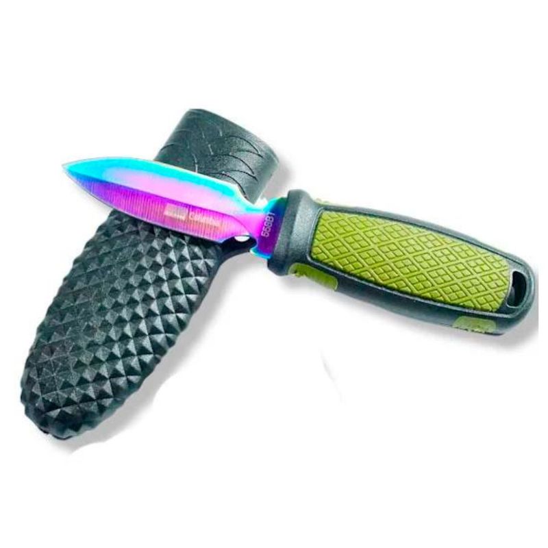 GENERICO - Mini Cuchillo Collar Multiuso  green palmera tornasol Ak97