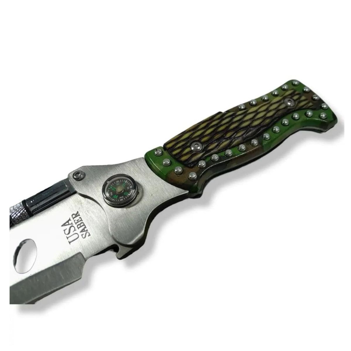 INVENCIBLE - Cuchillo Aligator todo uso Con Linterna An88