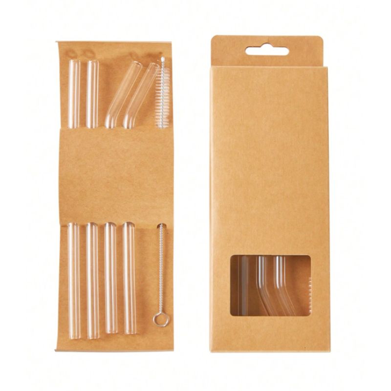 GENERICO - Set Bombillas De Vidrio Reutilizables Ecológicas Resistentes_