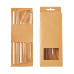 GENERICO - Set Bombillas De Vidrio Reutilizables Ecológicas Resistentes