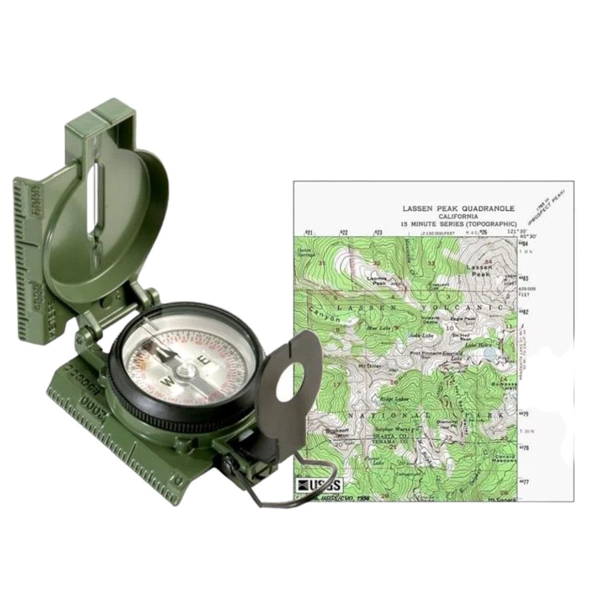 INVENCIBLE - Brujula lensatica Tipo Militar con tapa AE89
