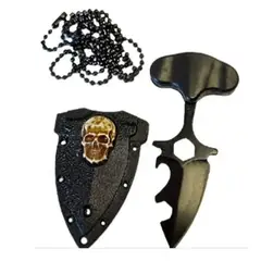 INVENCIBLE - Mini Cuchillo Collar Multiuso skulll Ae58