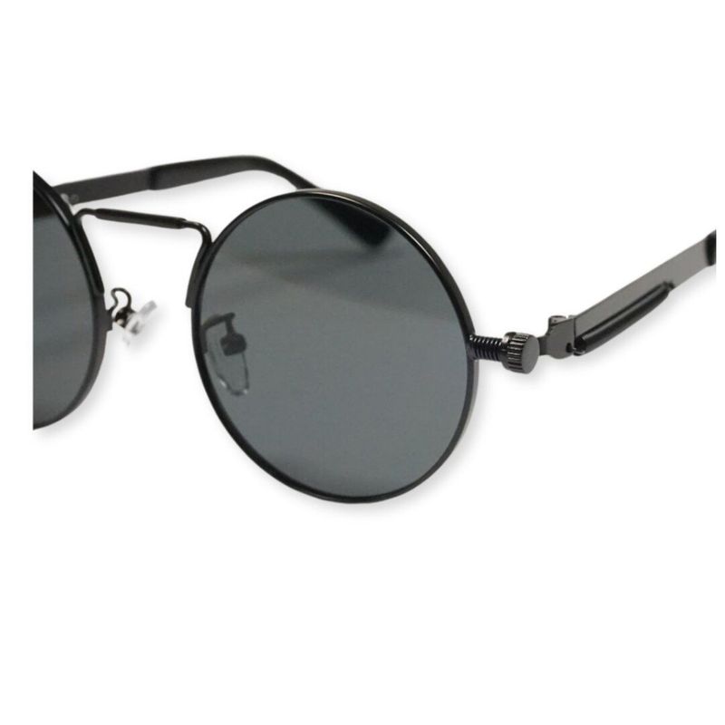 INVENCIBLE - LENTES DE SOL RETRO PUNK LENNON BLACK + ESTUCHE MY06