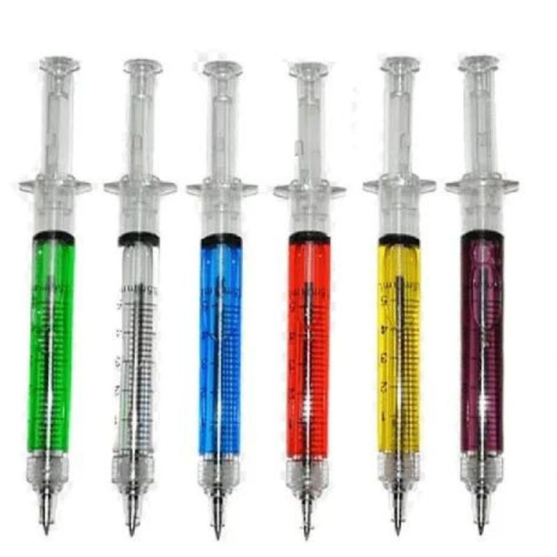 INVENCIBLE - Combo 12 Lapiz Estilo Jeringa en colores Surtidos  Aa06