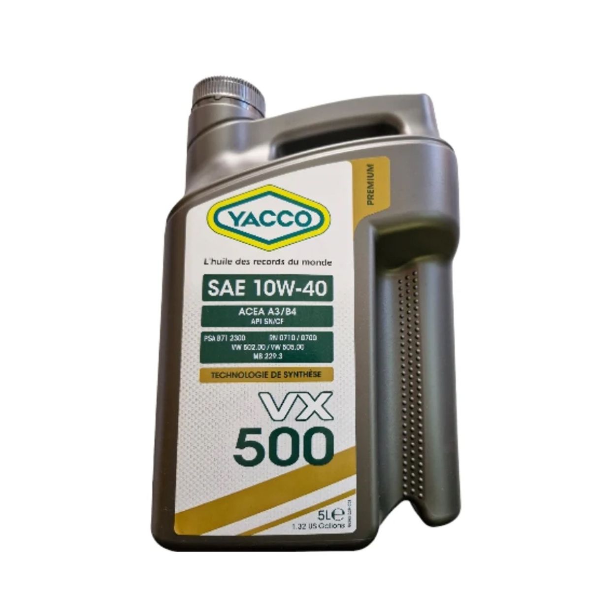 GENERICO - Aceite Motor Yacco 10w40 VX 500 Premium 5 Litros