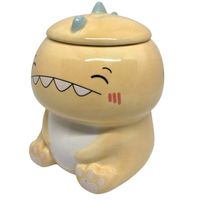 Tazón taza dinosaurio amarillo