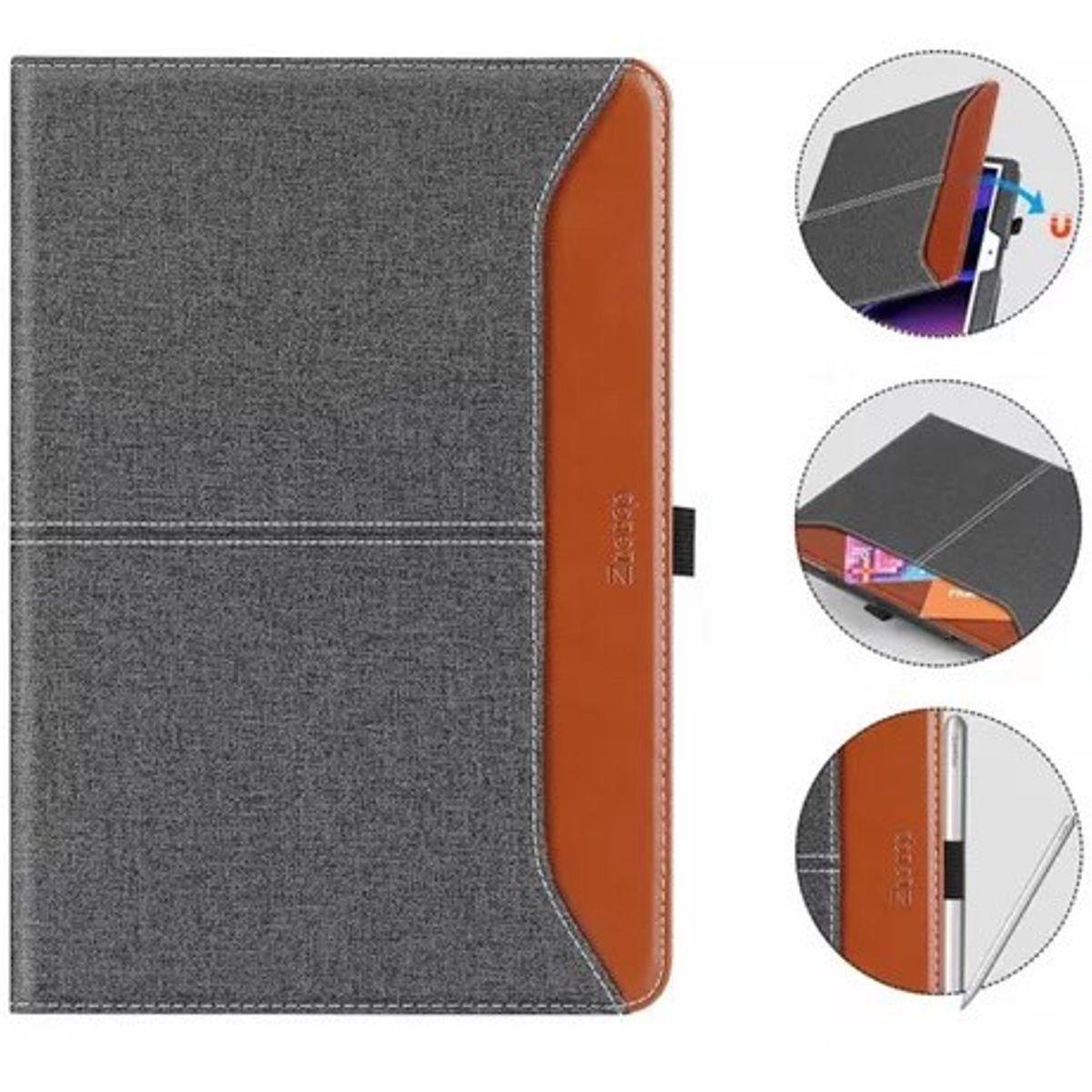 GENERICO - Funda ecocuero y tela para  IPad Pro 11 2020 2021 2022 revisa tu modelo