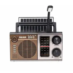 GENERICO - Radio Vintage Antigua Panel Solar+Linterna+usb+aux