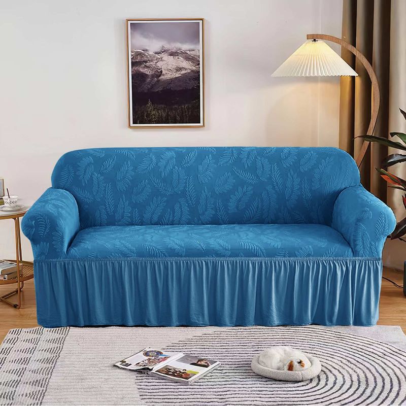 ANGELES DEL HOGAR - Cubre Sillon Turco Con Diseño 3 Cuerpos Azul