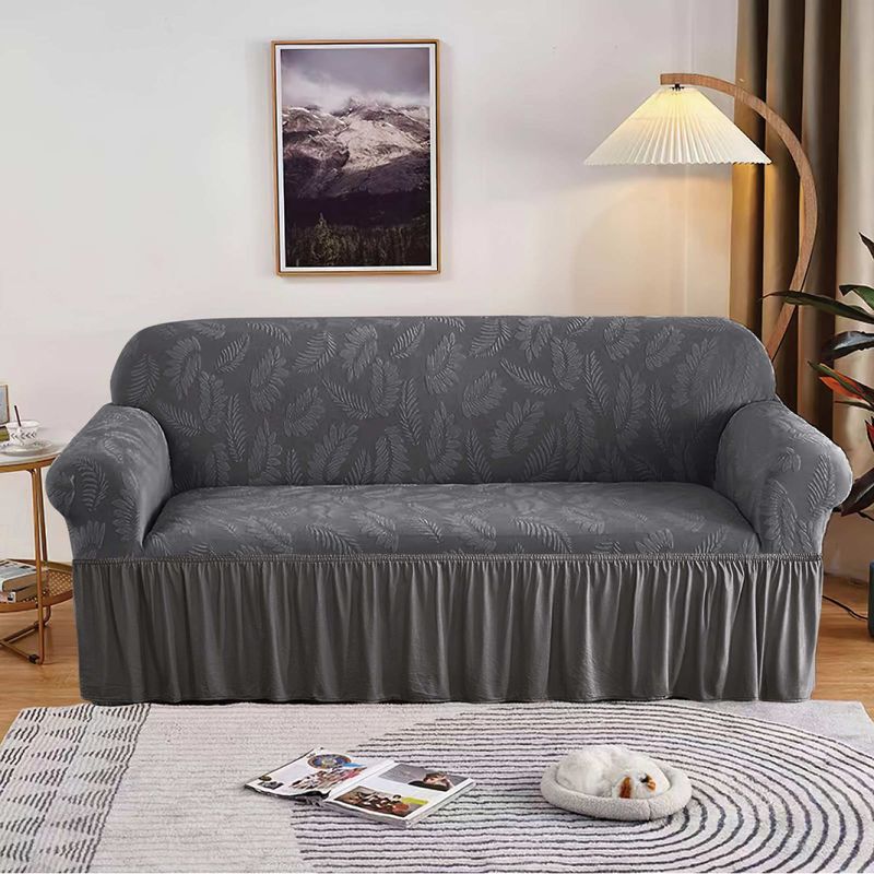ANGELES DEL HOGAR - Cubre Sillon Turco Con Diseño 3 Cuerpos gris
