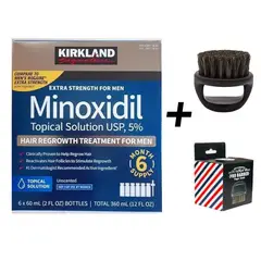 KIRKLAND - MINOXIDIL TRATAMIENTO PARA 6 MESES + CEPILLO BARBA
