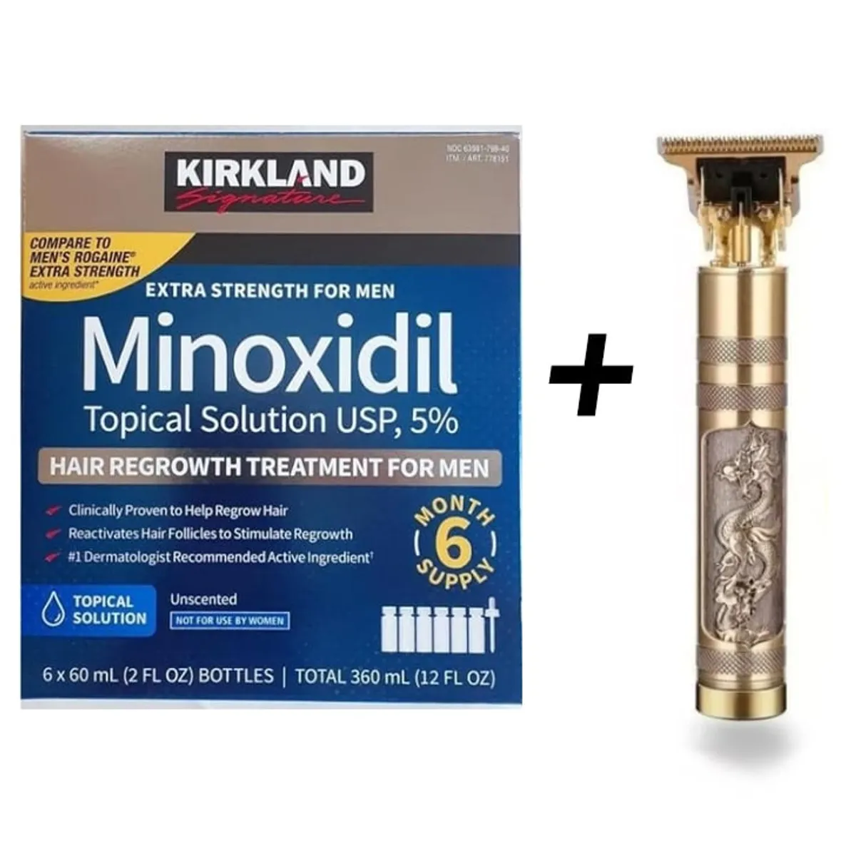 KIRKLAND - MINOXIDIL KIRKLAND TRATAMIENTO PARA  6 MESES + MAQUINA