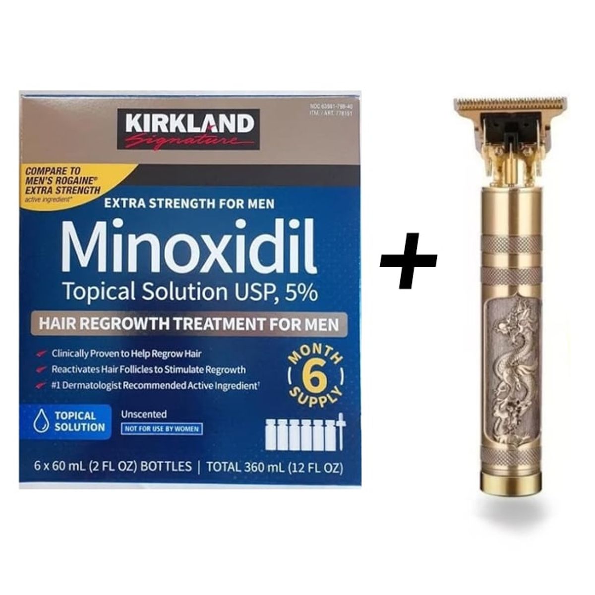 KIRKLAND - MINOXIDIL KIRKLAND TRATAMIENTO PARA  6 MESES + MAQUINA