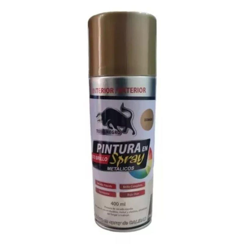 GENERICO - Pintura Spray Uso General Dorado Brillante 400ml