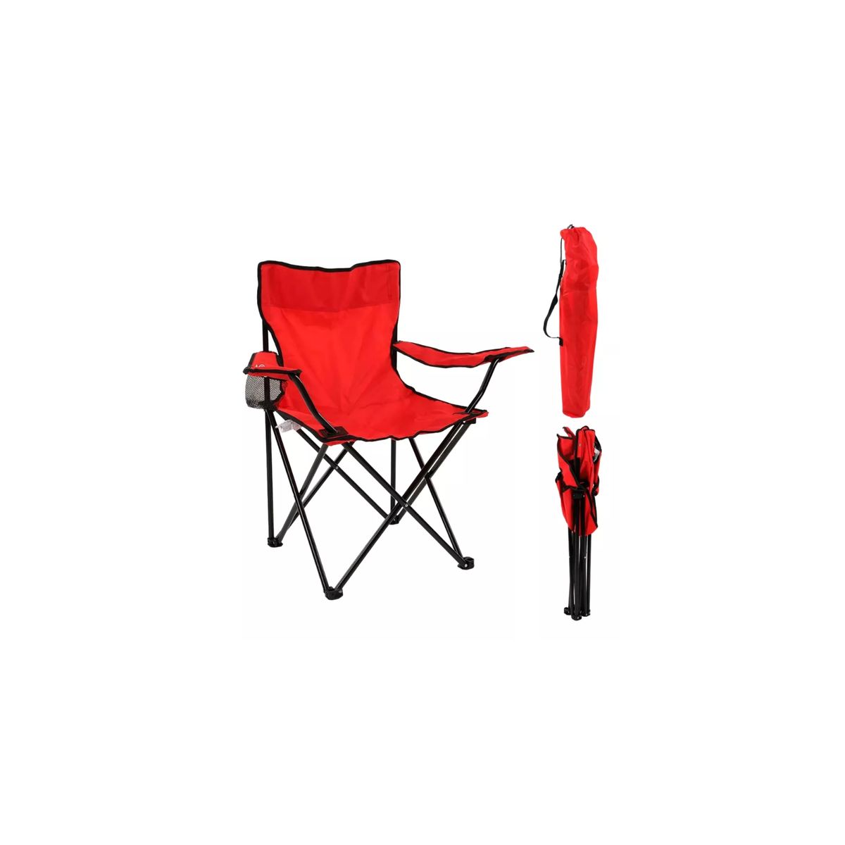 GENERICO - Silla Plegable Camping Playa Picnic Porta Vasos