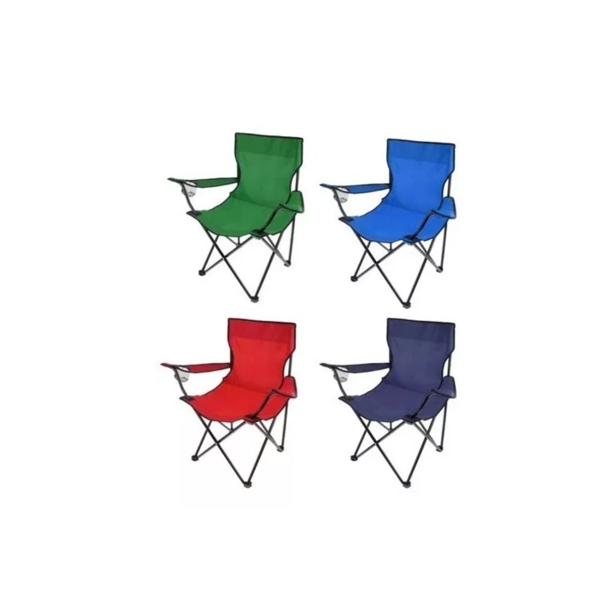 GENERICO - Silla Plegable Camping Playa Picnic Porta Vasos