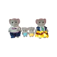 GENERICO - Ternurines, familia pack 4 integrantes de mini elefante silvestres.
