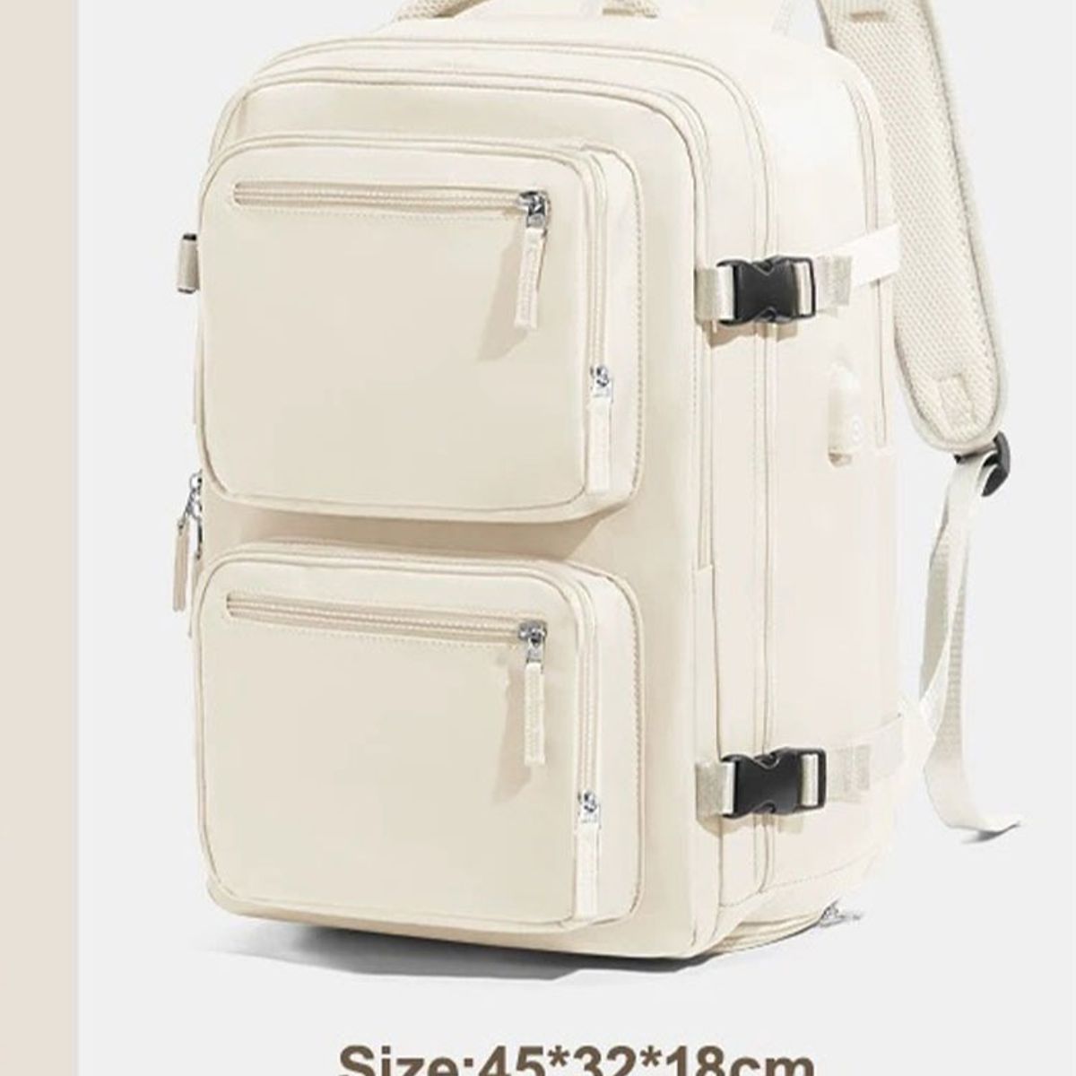 EVERSO - Mochila De Viaje expansible  Antirrobo gran  capacidad  Con Puerto Usb