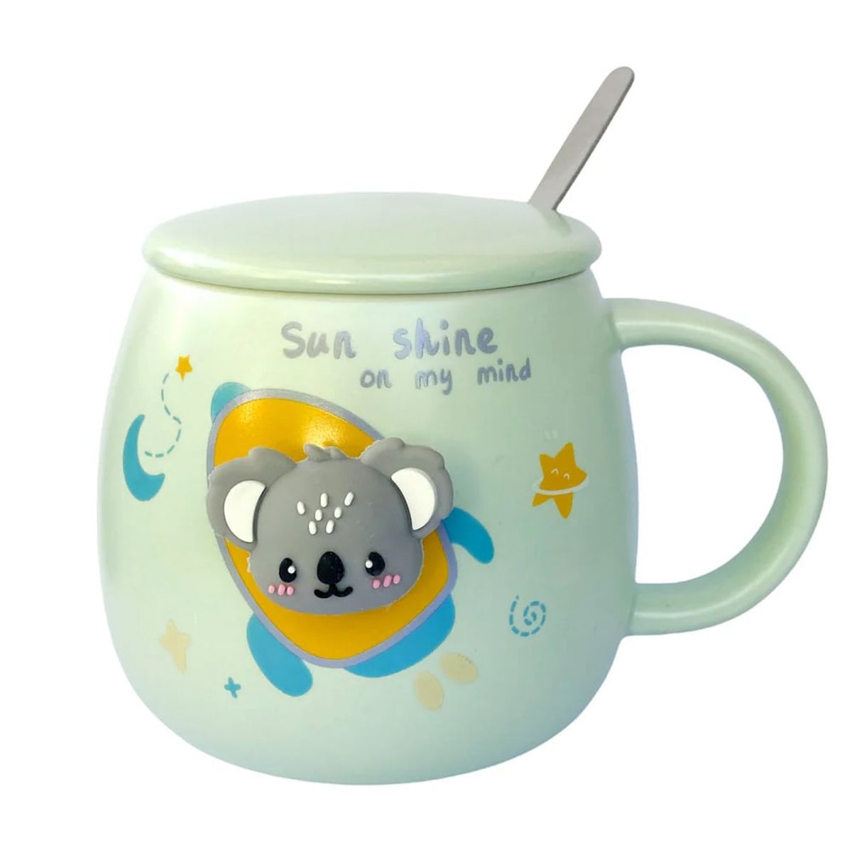 GENERICO - Tazón taza koala ceramica verde