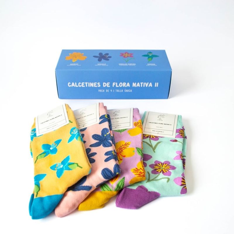 LA OTRA ROMI - Pack 4 Calcetines Flora Nativa II La Otra Romi Mujer Algodón