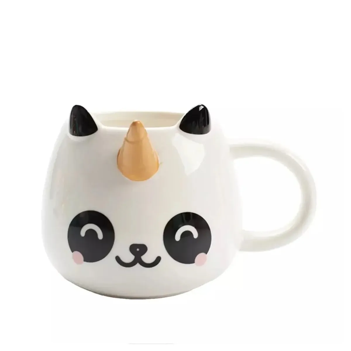 GENERICO - Tazón taza panda unicornio ceramica