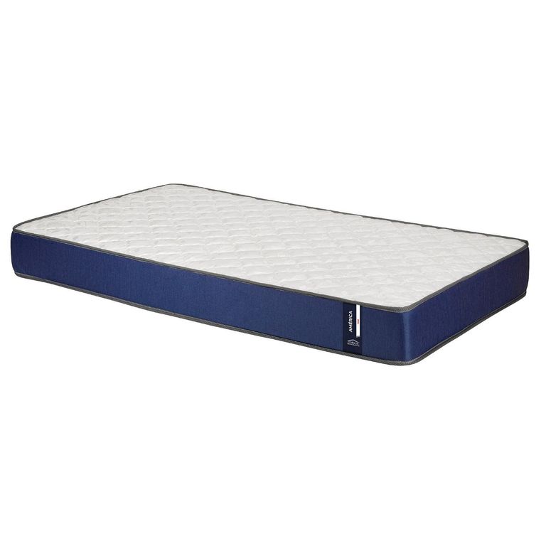 Colchon America Foam 1 Plazas Azul 90x190x20 Cm