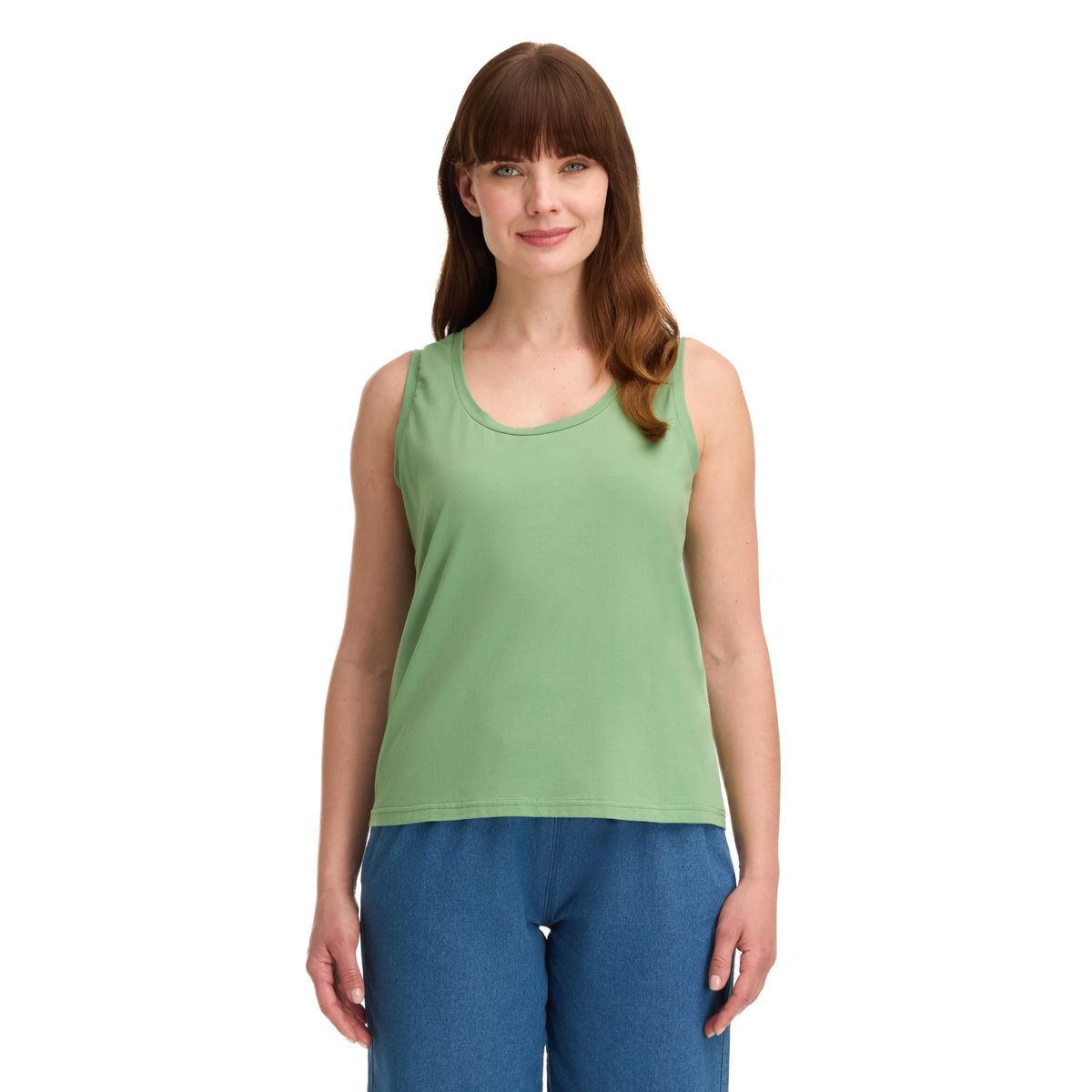 PANAMA JACK - Polera Mujer sin Mangas Verde Panama Jack