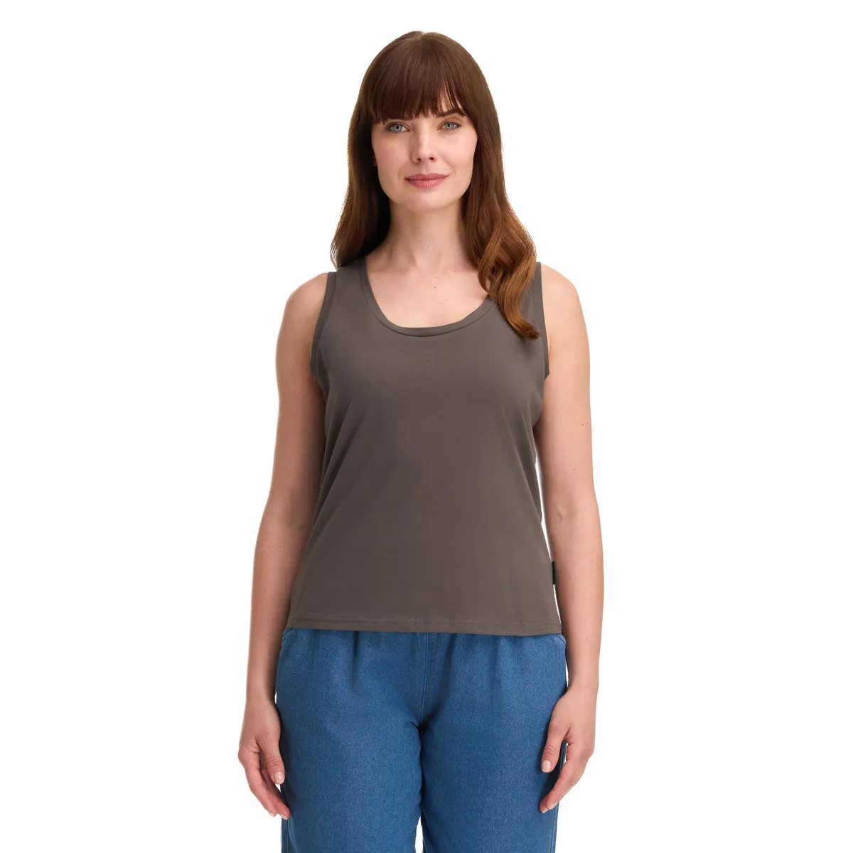 PANAMA JACK - Polera Mujer sin Mangas Gris Panama Jack