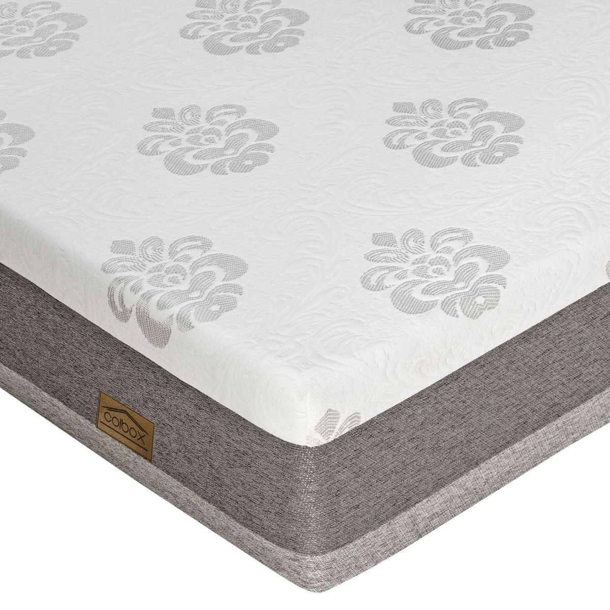 COLBOX - Colchon Grecia 2 plazas gris 150x190x25 cm