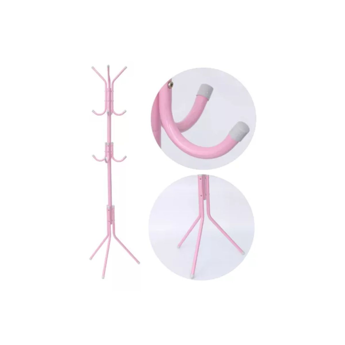 GENERICO - COLGADOR PERCHERO METÁLICO ROSA