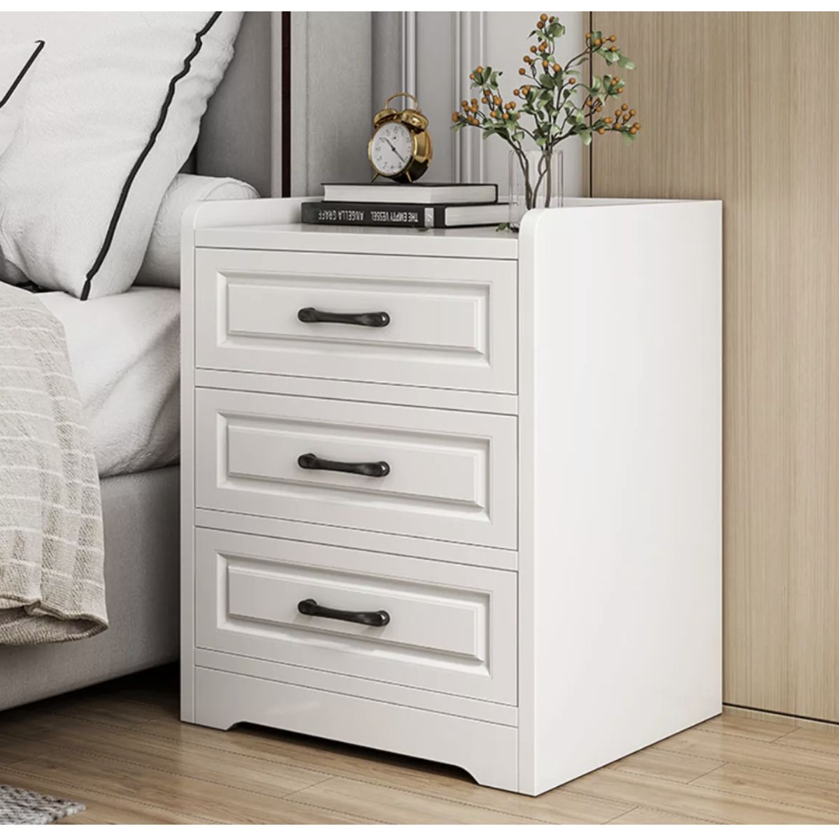 HOMER DESIGN - Velador 3 Niveles Con Cajones Homer Design 40*36*60cm estilo europeo