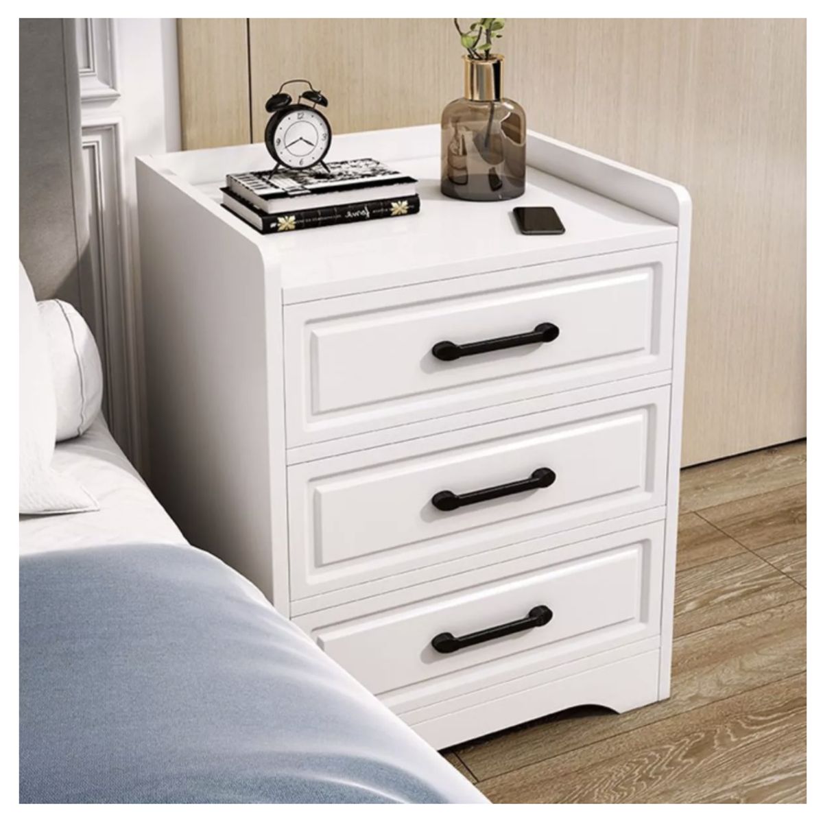 HOMER DESIGN - Velador 3 Niveles Con Cajones Homer Design 40*36*60cm estilo europeo