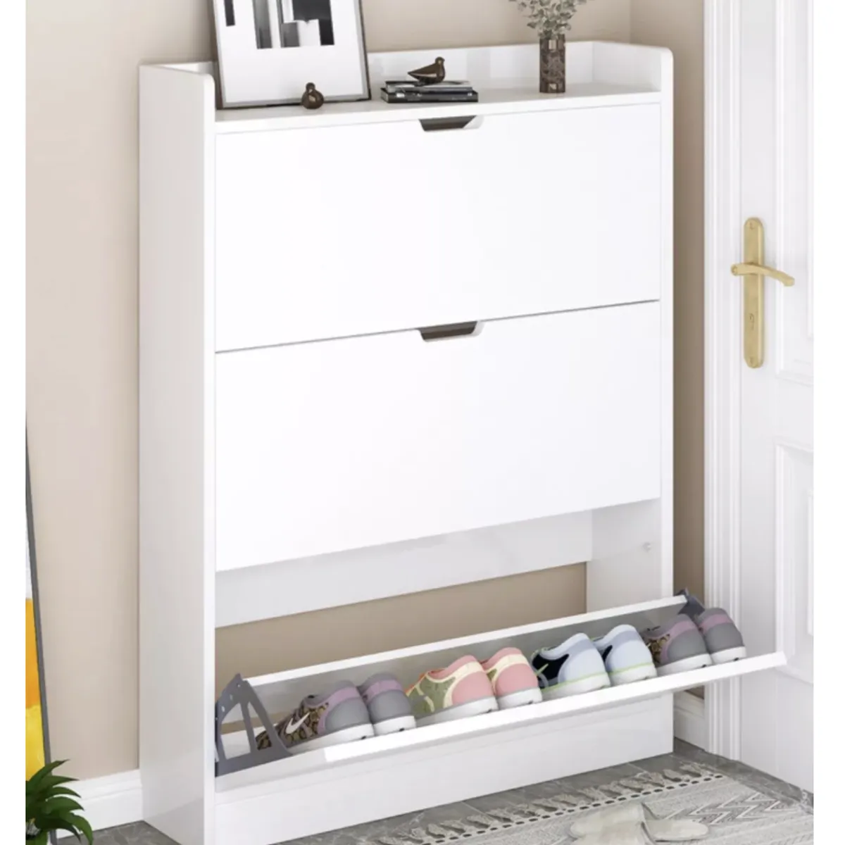 HOMER DESIGN - Zapatero Organizador Estante Zapato Hall Armario 110x78x17cm blanco