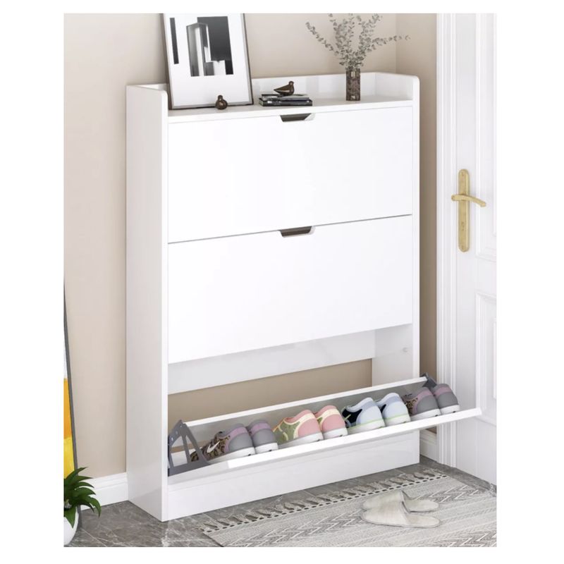 HOMER DESIGN - Zapatero Organizador Estante Zapato Hall Armario 110x78x17cm blanco