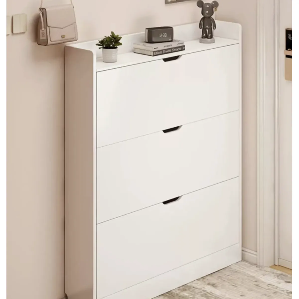 HOMER DESIGN - Zapatero Organizador Estante Zapato Hall Armario 110x78x17cm blanco