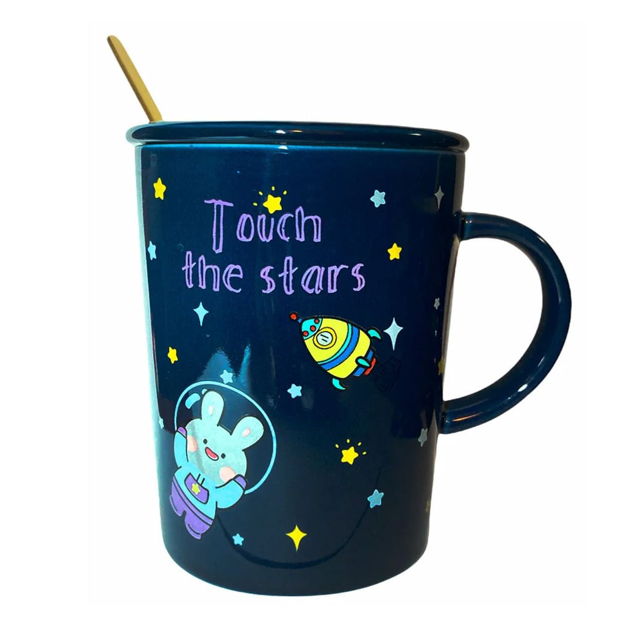 GENERICO - Tazón taza conejo astronauta ceramica