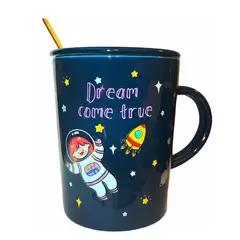 GENERICO - Tazón taza niña astronauta ceramica