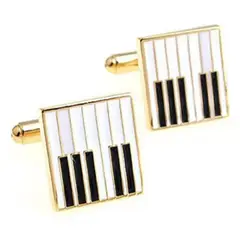 GENERICO - Gemelos diseño Piano Para Camisa colleras hombre