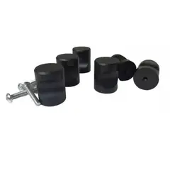GENERICO - Pack 5 Unid Tirador Perilla Balin + Tornillo 23x18mm Negro 338030