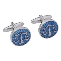 GENERICO - Gemelos diseño abogados balanza de justicia para Camisa colleras